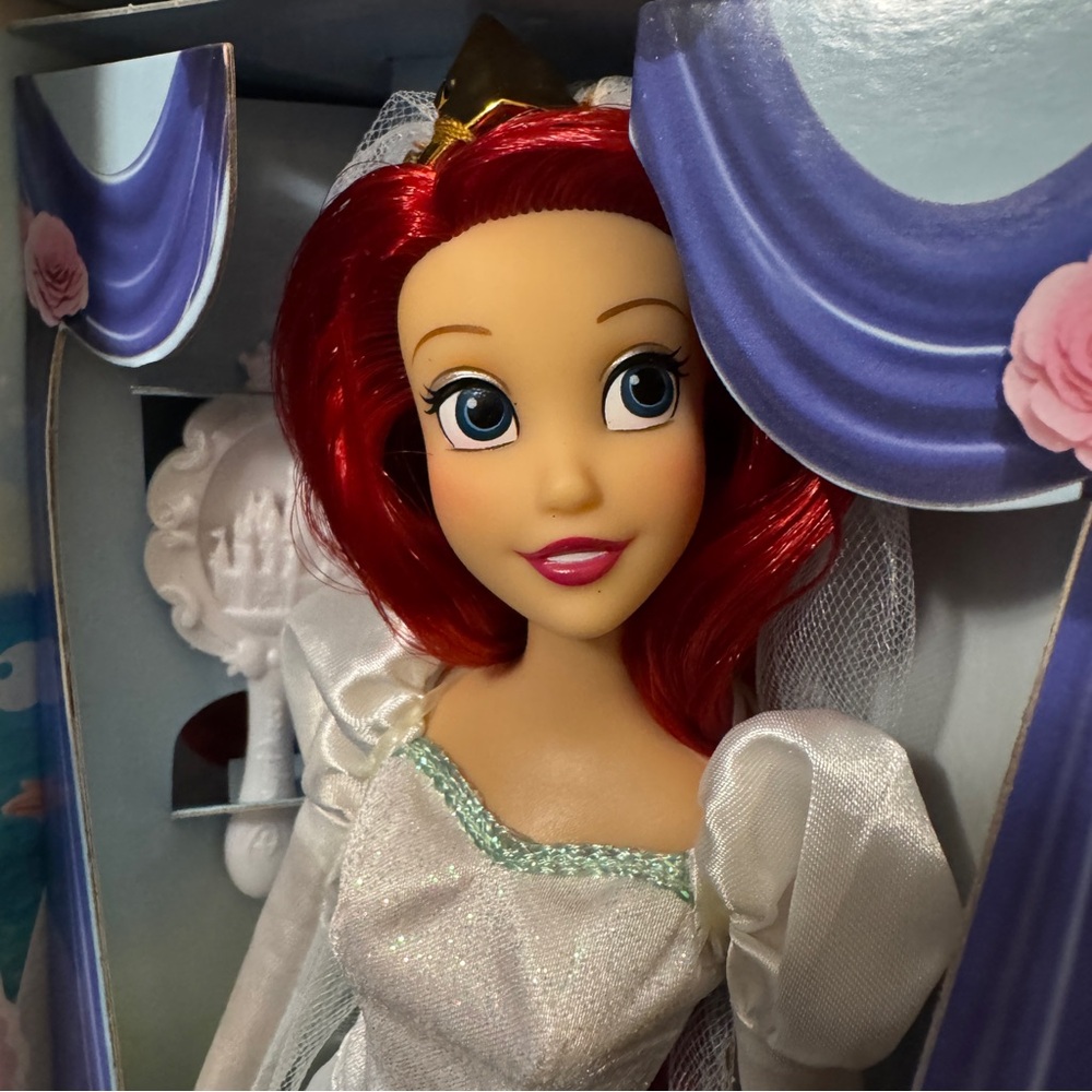 Ariel Little Mermaid Wedding Dress Doll Disney Princess Classic 11.5” NIB *Mint - Picture 8 of 8